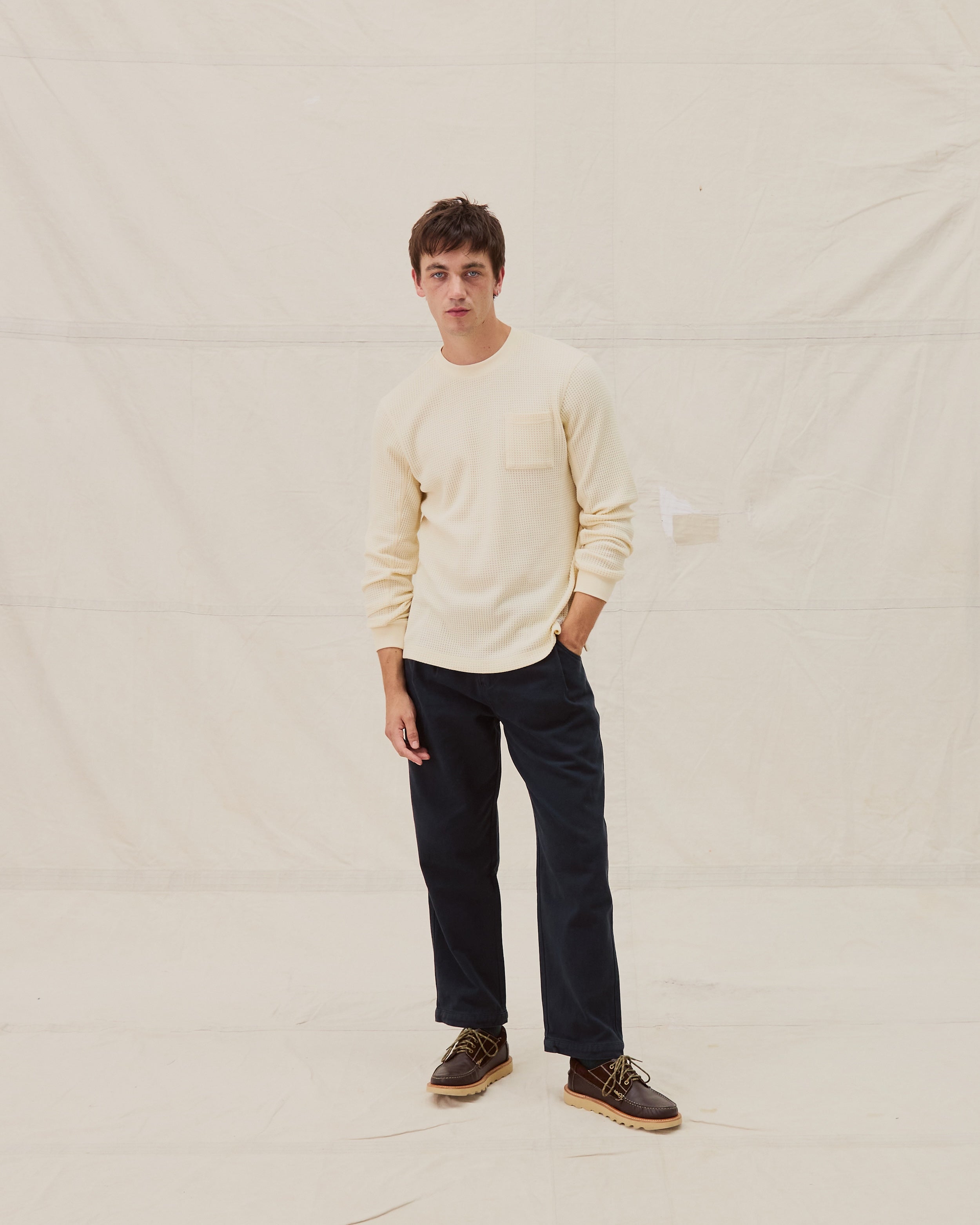 Waffle Long Sleeve - Ecru