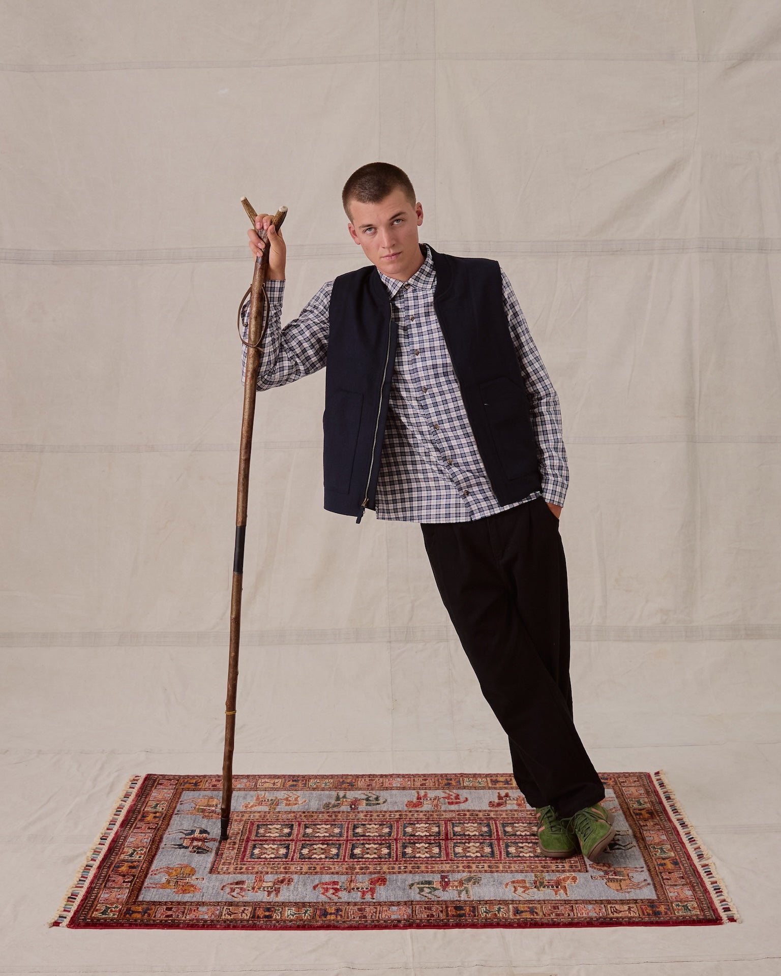 Poacher Gilet - Navy Wool